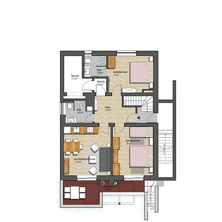 Quartier Nr 6 App 2 公寓 *